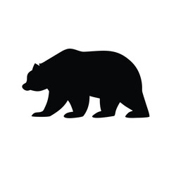 Bear silhouette vector. vector illustration of a bear. 