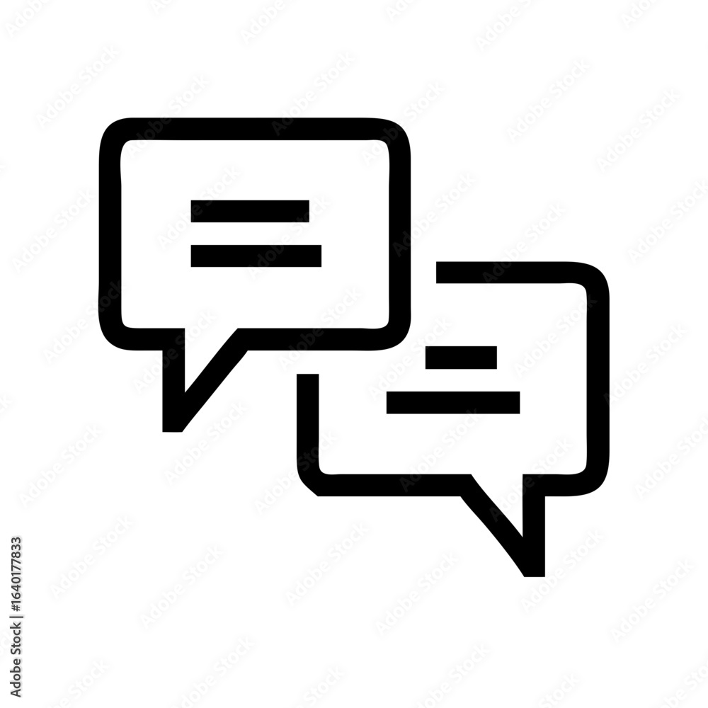 Aufkleber communication speech bubble icon for chat discussion message and conversation vector graphic design