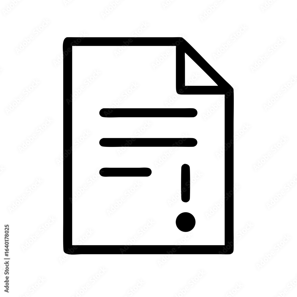 Poster important document paper with exclamation mark icon vector file for business information and alert n