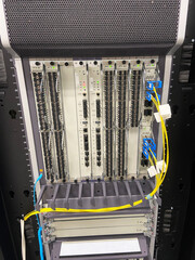 Fiber-optic data transmission systems, Telecommunication equipment, Data center, the telecom operator