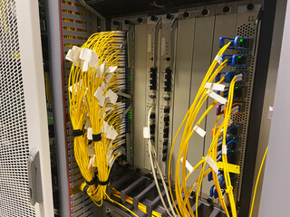 Fiber-optic data transmission systems, Telecommunication equipment, Data center, the telecom operator