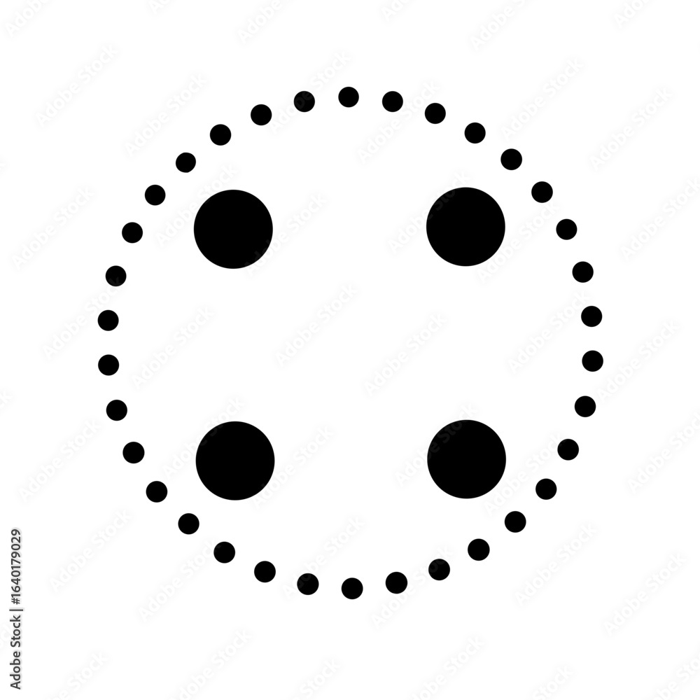 Poster black circle dots pattern graphic design element vector illustration decorative geometric shape abst