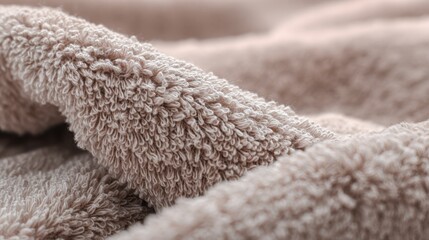 Terry cloth towel macro texture. Neutral palette. Luxurious spa