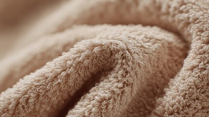 Terry cloth towel macro texture. Neutral palette. Luxurious spa