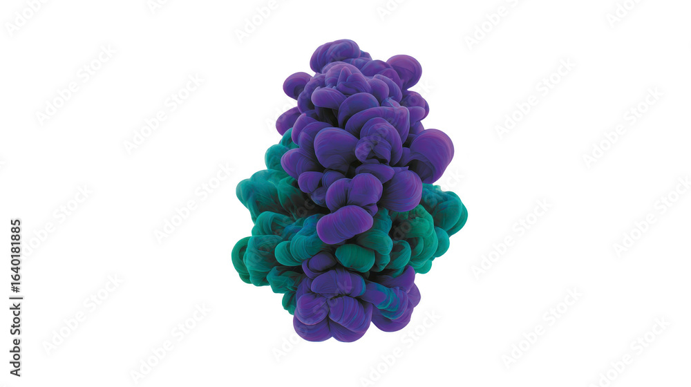 Aufkleber vibrant abstract design featuring swirling shapes in shades of purple and teal, creating visually st