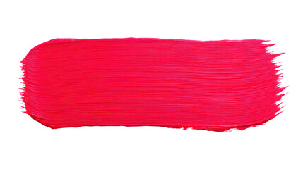 Bright pink paint stroke, showcasing vibrant and bold color ideal for artistic projects. This vivid hue can enhance creativity and add lively touch to various designs
