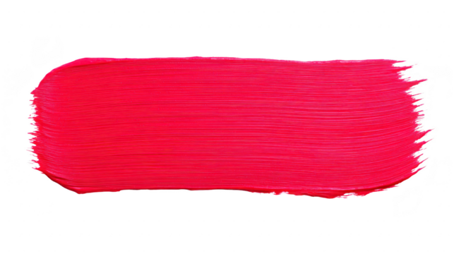 Bright pink paint stroke, showcasing vibrant and bold color ideal for artistic projects. This vivid hue can enhance creativity and add lively touch to various designs