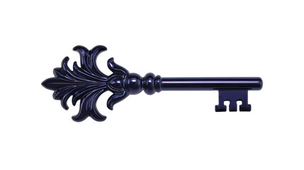 Vintage ornate key with intricate designs and classic shape, symbolizing mystery and unlocking potential. This key features decorative handle and sturdy shaft, perfect for adding touch of elegance