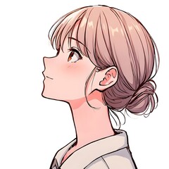 Anime girl looking up drawing tutorial illustration art style character design guide