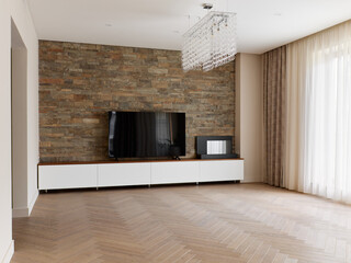 interior design. interior photography of an apartment for rent. One-room apartment with a simple and cozy design. High quality photo