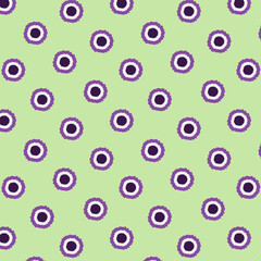 Cute flowers seamless vector pattern. 