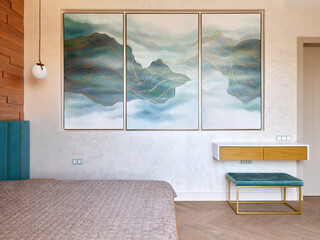 interior design. interior photography of an apartment for rent. One-room apartment with a simple and cozy design. High quality photo