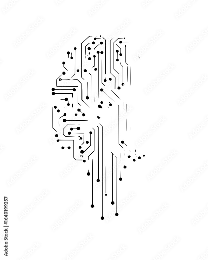 Poster abstract circuit board design vector illustration for technology and engineering applications uses v