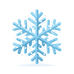 Fototapeta premium Snowflake design with a light blue color on a white background showcasing winter beauty and seasonal artistry