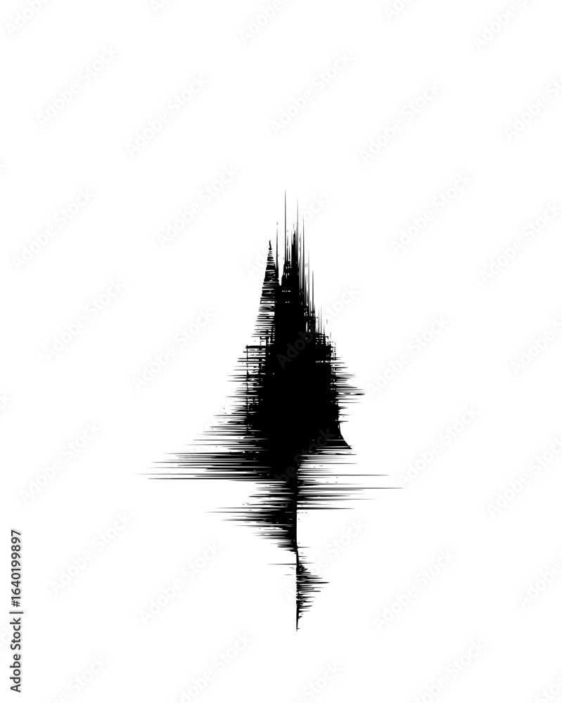 Poster abstract black tree illustration vector art design for print and digital use in graphic projects vec