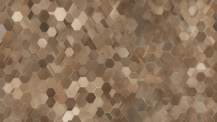 Abstract honeycombs in muted browns