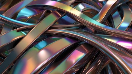 Abstract metal swirls