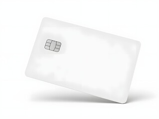 White credit card mockup blank plastic card template for design presentation isolated