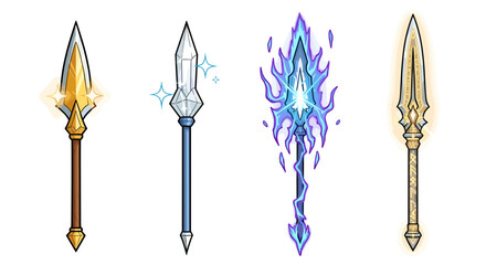 Magical Spears Collection with Unique Designs and Mystical Power