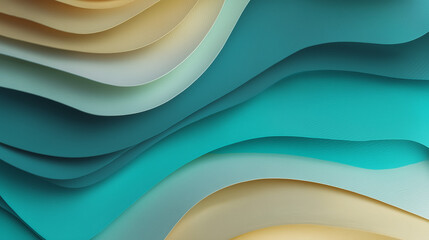 Layered paper waves abstract background