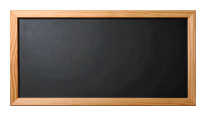 Blank chalkboard with wooden frame perfect for presentations, education, or creative messaging opportunities