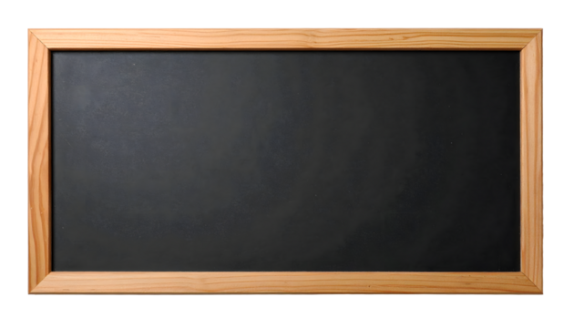 Blank chalkboard with wooden frame perfect for presentations, education, or creative messaging opportunities