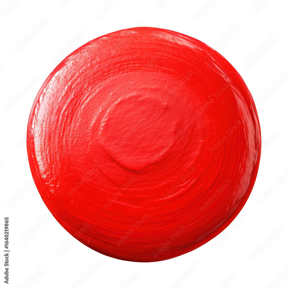 Aufkleber 3d red sphere with textured surface isolated on transparent background