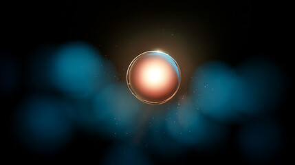glowing light bulb, abstract light background, bubble sphere  floating