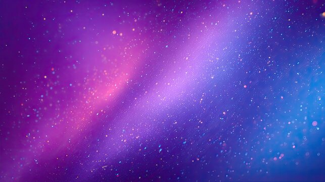 Abstract vibrant purple and blue background with iridescent glitter