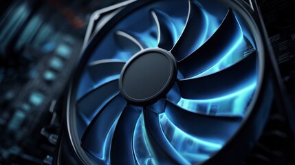 Computer cooling fan detail