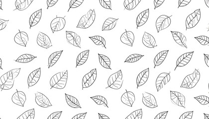 Repeating leaf pattern background