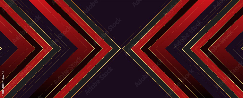 Poster abstract 3d black technology background overlap layers on dark space with orange light effect decora
