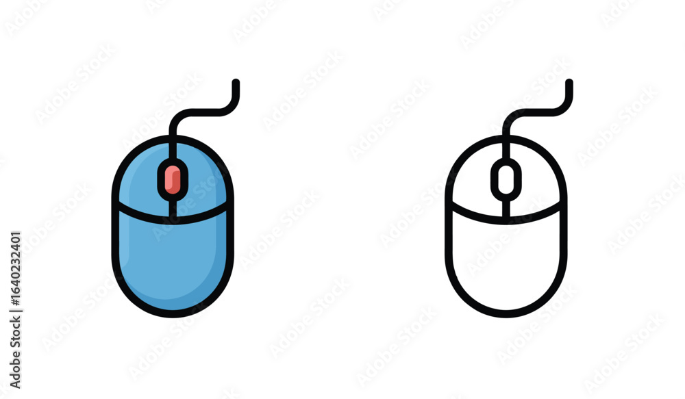 Aufkleber computer mice icons simple technology device input tools wireless gadget interface pointing device s