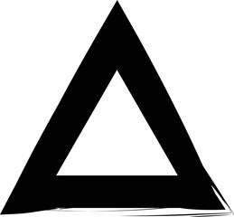 Triangle brush frames. Design elements for decorations