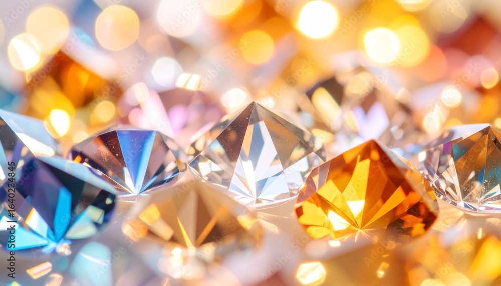 Poster the stunning assortment of colorful cut gems sparkles beautifully creating a dazzling and eye-catchi