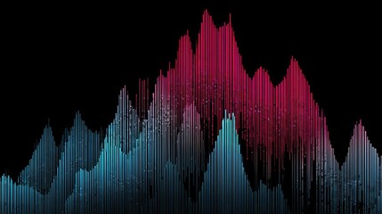 Abstract digital mountain range