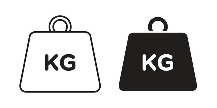 Weight icon elements. doodle graphics icons.