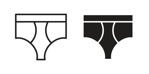 Underpants icon elements. doodle graphics icons.