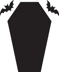  Coffin halloween icon silhouette art