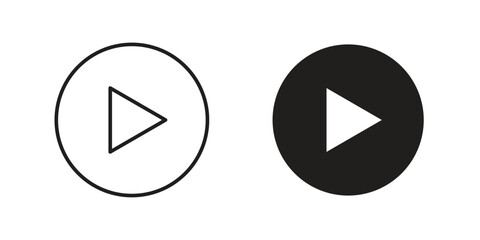 Play icon elements. doodle graphics icons.