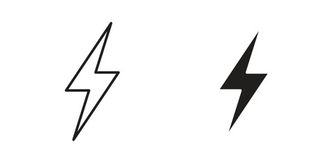 Lightning icon elements. doodle graphics icons.