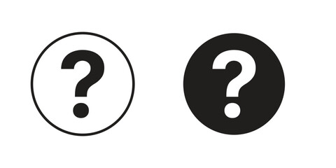 Interrogation icon elements. doodle graphics icons.