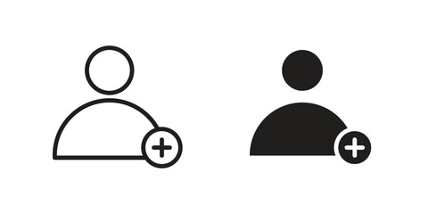 Follower icon elements. doodle graphics icons.