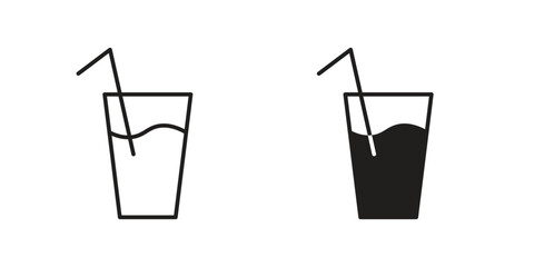 Drink icon elements. doodle graphics icons.