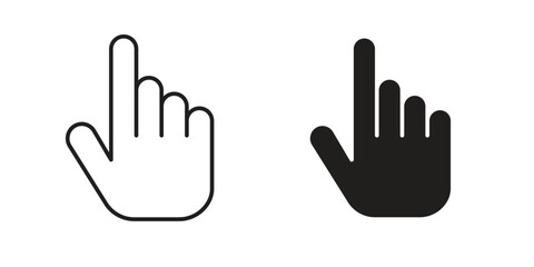 Cursor hand icon elements. doodle graphics icons.
