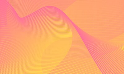 Dynamic Pink and Orange Abstract Wavy Lines Background Modern Gradient Pattern