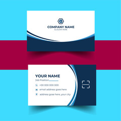 Modern and simple business card design abstract  business card design with blue shade Business card design template professional business card template Modern Business Card.