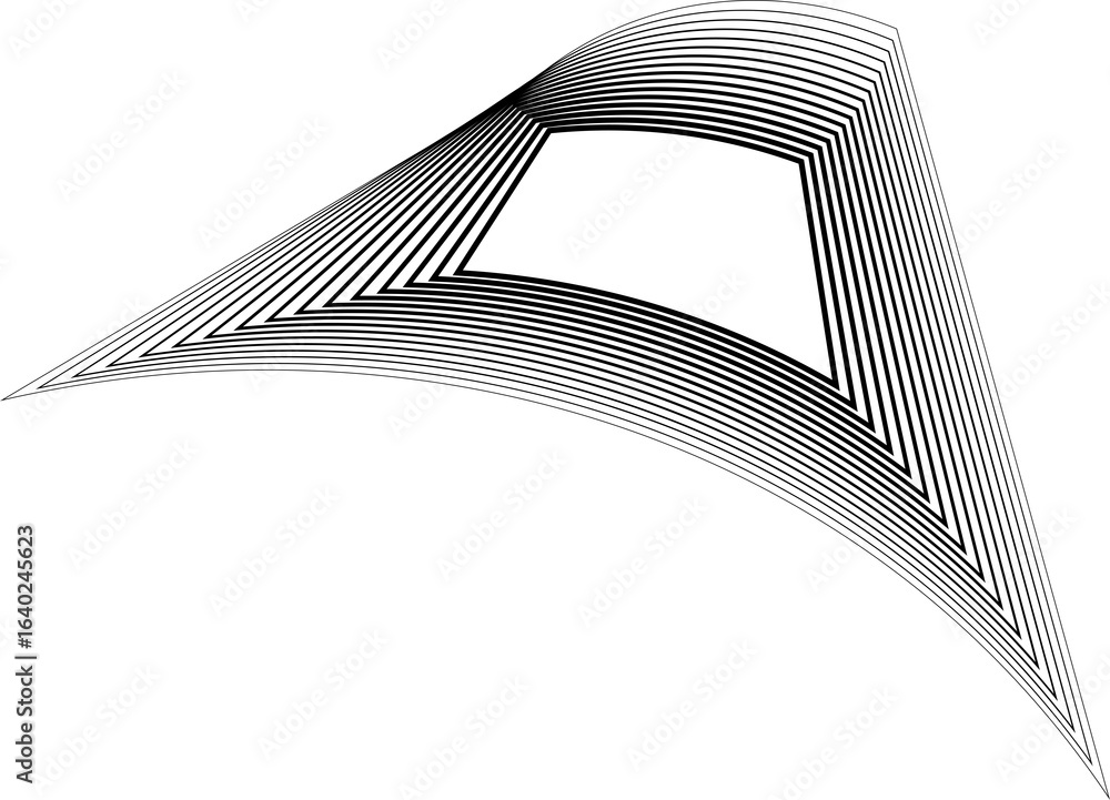 Poster square blending line frame. halftone design elements