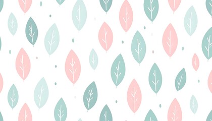 Pastel leaf pattern background