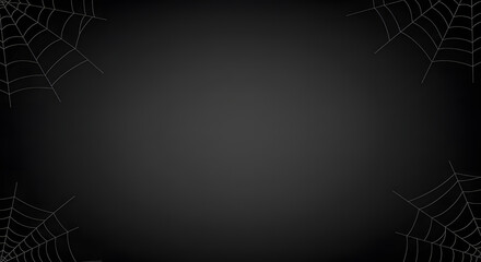 Dark halloween spider web border, AI generated